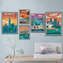 Nt630 pintura a óleo viagem do vintage cidade do mundo nova iorque tampa havana poster impressão da arte da parede imagem da lona sala de estar decoração casa 2024 - compre barato