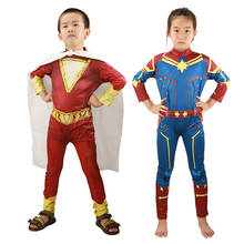 New Shazam Costumes Kids Superhero Cloak Children Party Carnaval Dress Halloween Costumes for Kids  Billy Batson Costume for Boy 2024 - buy cheap