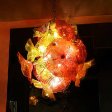 Contemporary Lotus Flower Hanging Interior Decor Branch Chandelier Lighting Fixture 2024 - buy cheap