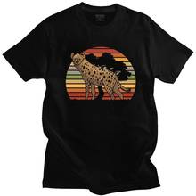 Camiseta de algodão de manga curta do pescoço da tripulação do safari do animal da vida selvagem africana 2024 - compre barato