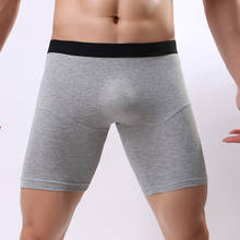 Sexy Underwear Men Boxer Shorts Cotton Panties Breathable Low Waist U Convex Pouch Long Leg Underpants Cueca calzoncillos M-XXL 2024 - buy cheap