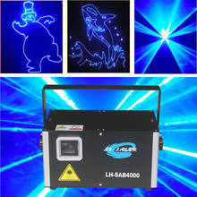 Бесплатная Доставка ILDA горячая Распродажа рождественские украшения 2000 МВт одиночный синий цвет Мини Лазерное сценическое освещение 2024 - купить недорого