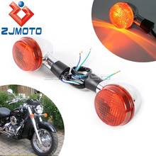 Sinal de seta cromado para motocicleta e13, aprovação 11v/21w, para honda shadow 400 750 2004 vt750 2006-2011, luz indicadora âmbar 2024 - compre barato