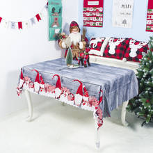 Рождественская скатерть, столовая ткань, домашний текстиль, Рождественский праздничный обеденный стол, подарок для ресторана, Рождество, Санта 2024 - купить недорого