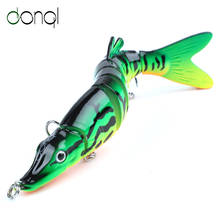 DONQL Artificial Fishing Lure Multi Jointed Bait 12.7cm 17g Lifelike Crankbaits Wobblers Swimbait 9 Segments Sea Fishing Lure 2024 - buy cheap