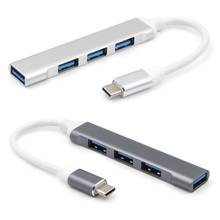 Promoção hub usb c para 3x usb 2.0 + adaptador usb 3.0 para laptop celular tablet 2024 - compre barato