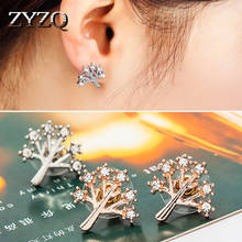 ZYZQ New Trendy Sweet Plant Stud Earrings For Women With Unique Christmas Tree Shaped Lovely Birthday Gift For Women Trendy 2019 2024 - buy cheap