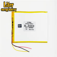 3 line  polymer lithium battery 30105140 3.7V 5000MAH tablet battery made in China Rechargeable Li-ion Cell 2024 - buy cheap