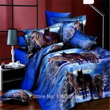 3D Bedclothes  4pcs Bedding Sets  "Wolves" Factorysale 2024 - buy cheap