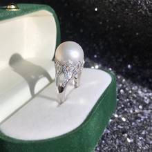 Unqiue-Accesorios de anillo ajustables de Plata de Ley 925, piezas de montaje para corales de perlas, cristal de Jade, 5 unids/lote 2024 - compra barato