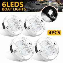 4X 3" Round Marine Boat LED Cabin Deck Walkway Courtesy Lights White Stern Light 6-2835-SMD ABS Plastic Boat LED Stern Lights 2024 - buy cheap