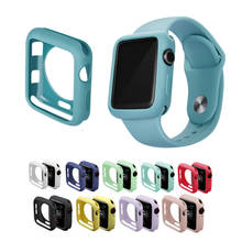 Soft Rubber Protective Case For Apple Watch 40mm 44mm 38mm 42mm Candy Color TPU Protector Cover for iWatch Series 5 4 3 2 1 2024 - buy cheap