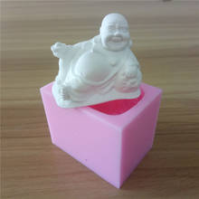 Molde de jabón de silicona de Buda Chino, moldes de cera de vela para decoración de aromas, yeso, resina artesanal, arcilla de silicona 2024 - compra barato