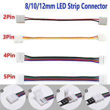 5-100pcs 2/3/4/5 Pin LED Strip Connector for 8mm 10mm 12mm 3528 5050 5630 RGB RGBW IP20 Non-waterproof LED Tape Light to Wire 2024 - buy cheap