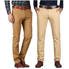 Men's Trousers Straight Loose Casual Pants Cotton Fashion Men's Business Suit Straight Multi-Color Pants 29-42 2024 - buy cheap