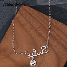 Mewanry 925 Steamp Necklace for Women Trend Elegant Party Smlie Smiley Clavicle Chain Jewelry Birthday Gifts Wholesale 2024 - buy cheap