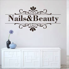 Custom Name Wall Sticker Nail Shop Hand Spa Design Nail Salon Wall Decal Vinyl Waterproof Sticker New Design Wallpaper  LW151-1 2024 - buy cheap