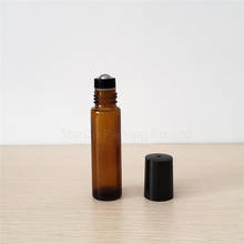 10ml Amber Roll On Perfume bottle, 10cc Amber Essential Oil Rollon bottle, Small Glass Roller Container 1000pcs/lot 2024 - buy cheap