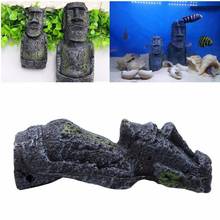 Decoração de decoração de ilha de páscoa aquário artificial, estátua, paisagismo, artesanato, enfeites para decoração de pedra de tanque de peixes 2024 - compre barato