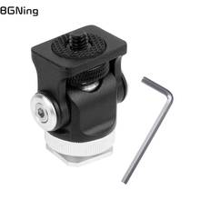 Адаптер BGNING из алюминиевого сплава с поворотом на 180 ° и мини-шаровой головкой для крепления внешней вспышки для DSLR-камеры, микрофона, видеом... 2024 - купить недорого