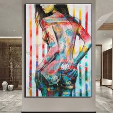 Картина с изображением сексуальной женщины, граффити, рисунок на холсте, тело, фотография для комнаты девочки, домашний декор без рамки 2024 - купить недорого