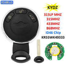 KYDZ-llave de coche remota de 3 botones, para BMW Mini Cooper, sistema CAS, 315LP, Mhz, 315Mhz, 433Mhz, 868Mhz, Chip ID46, FCC, ID: KR55WK49333 2024 - compra barato