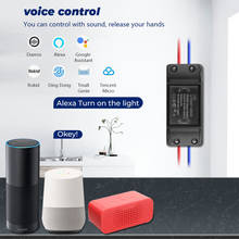 Control remoto WiFi + RF 433, módulo de interruptor inteligente Tuya, cuatro métodos de Control, compatible con Google Home, Amazon y Alexa 2024 - compra barato