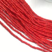 2020 New Lady DIY Bracelet Necklace Jewellery Bead Exquisite Gift Red Coral Abacus Bead Size 3x4mm 2024 - buy cheap