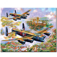 Quadrado completo dos desenhos animados pintura diamante avião mosaico contas bordado ponto cruz arte aeronaves crianças decoração do quarto 2024 - compre barato