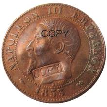 Франция набор (1853-1857) B 5 шт 2 цента 100% Медь копия монет 2024 - купить недорого