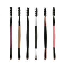 Double Ended Eye Makeup Brush Eyebrow Eyelash Eyeliner Brushes Beauty Makeup Single Liquid Eyeliner Cosmetics Tools 2024 - buy cheap