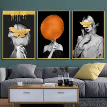 Модные креативные абстрактные женские настенные художественные картины на холсте скандинавские настенные картины декор для гостиной без рамки 2024 - купить недорого