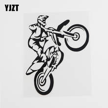 YJZT-calcomanía de carreras de deportes extremos para motocicleta, pegatina de vinilo para coche, negro/plata, 8A-0361, 12,2 cm x 15,2 cm 2024 - compra barato