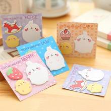 4pcs/lot Cartoon Memo sticker funny original Trojan strawberry cake leaves note pads mini memo Office student stationery 2024 - buy cheap