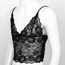 Black Mens Deep V-Neck Sissy Lingerie Underwear Sheer Mesh Floral Lace Crossdresser Undershirt 2024 - buy cheap