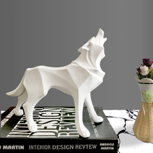 ERMAKOVA Wolf Statue Modern Abstract Geometric Style Resin Wolf Animal Figurine Office Home Decoration Accessories Gift 2024 - buy cheap