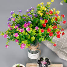 Искусственное растение, большой лист эвкалипта, Гипсофила, искусственный цветок, трава, цветок, украшение для дома 2024 - купить недорого