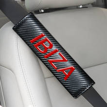 2pcs car-styling excellent all Carbon fiber case for Seat Ibiza Leon cupra Altea Belt Racing car styling 2024 - buy cheap