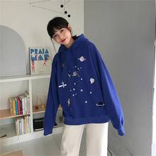 Casual Universe Planet Print Sweatshirt Female Korean Kawaii Women's Sweatshirts Japanese Harajuku Ulzzang Clothing For Women 2024 - buy cheap
