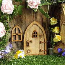 Dollhouse Miniature Furniture Sleeping DIY 3D DIY Door Decoration Wooden Door Craft Kit With Flower Home Decoration 2024 - buy cheap