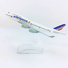 Avión aéreo de 16CM para niños, modelo de aleación de metal fundido a presión, Boeing 400 B747, regalos de exhibición coleccionable, 1: 747 2024 - compra barato