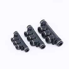 Black PK series For 4/6/8/10/12mm Air Pipe Fittings Hose Tube Straight Pneumatic Fittings 2024 - buy cheap