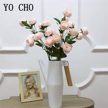 YO CHO 7Heads Artificial Peony Silk Flowers Branch Wedding Fake Flower for Home Christmas Decoration Peony Flower Faux for Shop 2024 - buy cheap