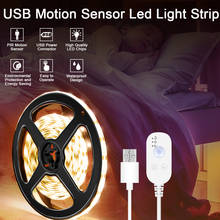 5V LED Lamp Strip USB PIR Light Tape 0.5 1 2 3 4 5M LED Motion Sensor Fita Light TV Background Lighting Flexible Lamp Tape 2835 2024 - buy cheap
