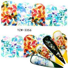 2022 1 Sheet Fresh Nail Stickers Colorful Leaf Flower Decal Water Transfer Sticker Nail Art Slider For Manicure Decoration 2024 - buy cheap