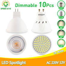 10pcs Led Lamp Spot GU10 MR16 E27 E14 LED Bulb 6W 3W 8W 220V AC12V LED Dimmable Spotlight  Lampada Bombillas cold warm white 2024 - buy cheap