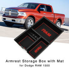 Caja de almacenamiento con reposabrazos para Dodge Ram, organizador Interior con bandeja para consola Central, para modelos 1500, 2009, 2010, 2011, 2012, 2013, 2014, 2015, 2016 y 2017 2024 - compra barato