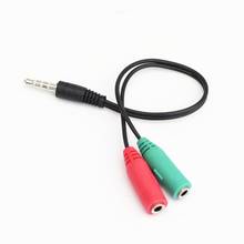 Stereo Audio Male to 2 Female Headphone/Mic Y Audio Splitter Cable 3.5mm Jack 3 Pole Male Port Convert to Dual 3.5 Female Port 2024 - buy cheap
