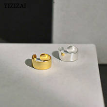 YIZIZAI Silver Color Ear Cuff Earring for Women Geometric Circle Ear Clip Personality No Pierced Hole Clip Earrings 2024 - buy cheap