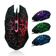 Professional Colorful Backlight 4000DPI Optical Wired Gaming Mouse Mice 3 Buttons USB Wired Luminous Mouse Drop Shipping 2024 - buy cheap